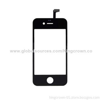 100% New Front Glass Lens Touch Screen Digitizer for iPhone 4/4S, Replacement Black/White
